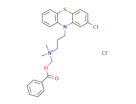 Benzoyloxymethyl-[3-(2-chloro-phenothiazin-10-yl)-propyl]-dimethyl-ammonium; chloride