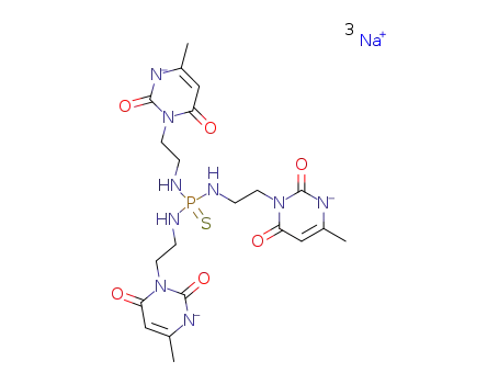 N,N',N''-Tris<β-(6-methyl-3-uracil)ethyl>thiophosphoric acid triamide trisodium salt