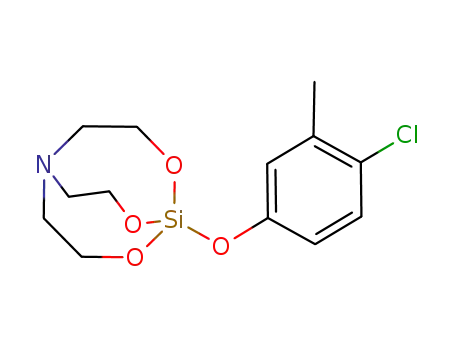 Molecular Structure of 90963-36-3 (2,8,9-Trioxa-5-aza-1-silabicyclo[3.3.3]undecane,
1-(4-chloro-3-methylphenoxy)-)