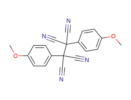 Molecular Structure of 140668-87-7 (1,1,2,2-Ethanetetracarbonitrile, 1,2-bis(4-methoxyphenyl)-)