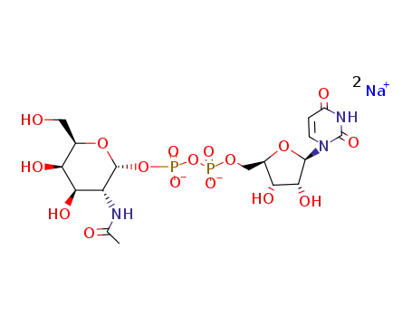 Uridine 5'-(trihydrogendiphosphate), P'-[2-(acetylamino)-2-deoxy-a-D-galactopyranosyl] ester, disodium salt (9CI)