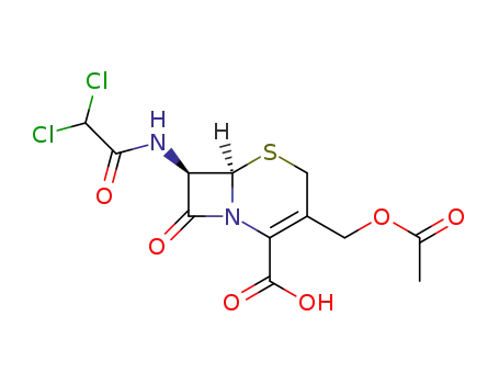 (6R)-3-acetoxymethyl-7t-(2,2-dichloro-acetylamino)-8-oxo-(6rH)-5-thia-1-aza-bicyclo[4.2.0]oct-2-ene-2-carboxylic acid