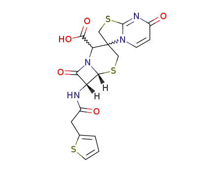 (3Ξ,6R)-8,7'-dioxo-7t-(2-thiophen-2-yl-acetylamino)-7'H-spiro[5-thia-1-aza-bicyclo[4.2.0]octane-3,3'-thiazolo[3,2-a]pyrimidine]-2ξ-carboxylic acid