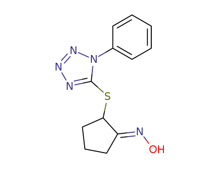 2-<1-phenyl-5(1H)-tetrazolylthio>cyclopentanone oxime