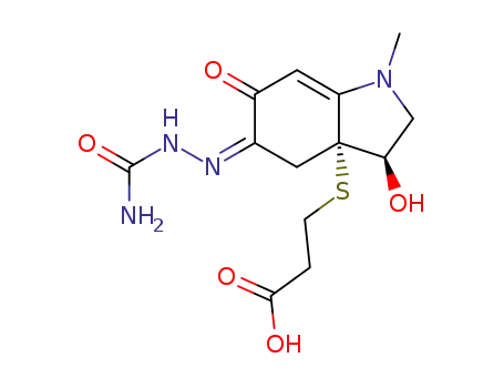 (+/-)-trans-3a-(β-carboxyethylthio)-3a,4-dihydroadrenochrome monosemicarbazone
