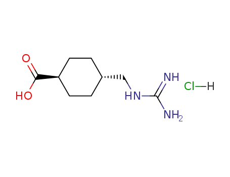 Molecular Structure of 78718-15-7 (TRANS-4-GUANIDINOMETHYLCYCLOHEXANECARBOXYLIC ACID HYDROCHLORIDE)