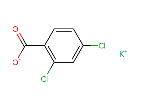 Molecular Structure of 66909-52-2 (Benzoic acid, 2,4-dichloro-, potassium salt)