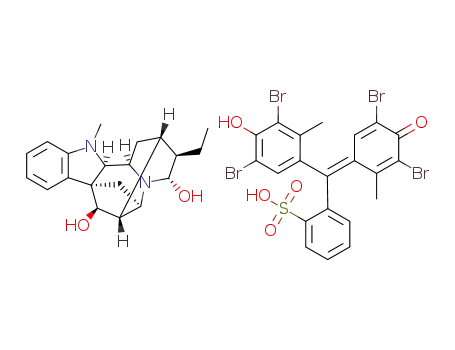 2-{(3,5-Dibromo-4-hydroxy-2-methyl-phenyl)-[3,5-dibromo-2-methyl-4-oxo-cyclohexa-2,5-dien-(Z)-ylidene]-methyl}-benzenesulfonic acid; compound with (2S,3R,4S,6R,7R,8R,8aS,13aR,13bR)-3-ethyl-13-methyl-1,3,4,7,8,13,13a,13b-octahydro-2H,6H-2,7-cyclo-6,8a-methano-pyrido[1',2':1,2]azepino[3,4-b]indole-4,8-diol