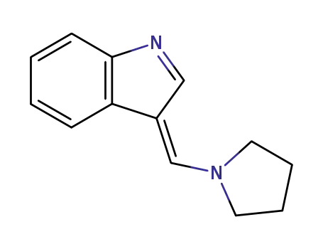 Molecular Structure of 75629-45-7 (3H-Indole, 3-(1-pyrrolidinylmethylene)-)