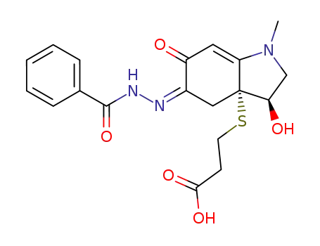 (+/-)-trans-3a-(β-carboxyethylthio)-3a,4-dihydroadrenochrome monobenzoylhydrazone