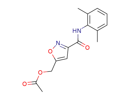 Molecular Structure of 130403-23-5 ({3-[(2,6-dimethylphenyl)carbamoyl]isoxazol-5-yl}methyl acetate)