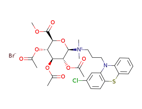 [3-(2-Chloro-phenothiazin-10-yl)-propyl]-dimethyl-((2R,3R,4S,5S,6S)-3,4,5-triacetoxy-6-methoxycarbonyl-tetrahydro-pyran-2-yl)-ammonium; bromide