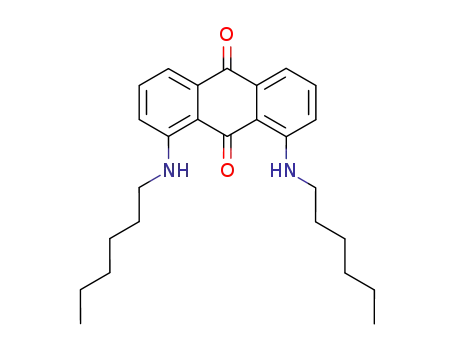 Molecular Structure of 123296-37-7 (9,10-Anthracenedione, 1,8-bis(hexylamino)-)