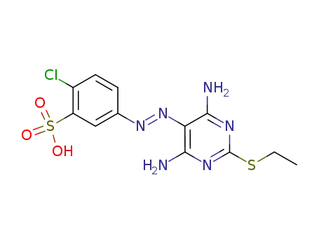 2-Chloro-5-(4,6-diamino-2-ethylsulfanyl-pyrimidin-5-ylazo)-benzenesulfonic acid