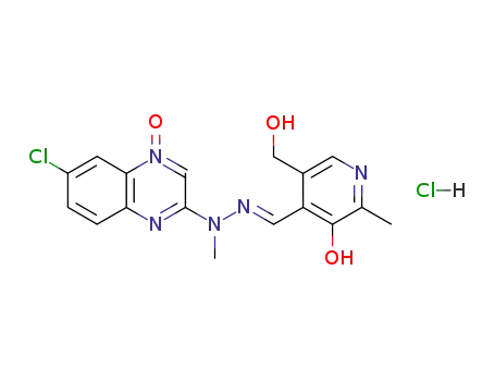 6-chloro-2-<2-(3-hydroxy-5-hydroxymethyl-2-methyl-4-pyridylmethylene)-1-methylhydrazino>quinoxaline 4-oxide hydrochloride