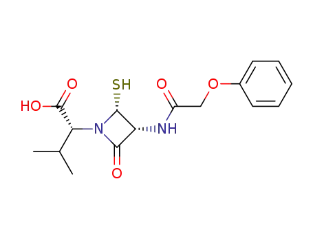 (R)-2-[(2R,3R)-2-Mercapto-4-oxo-3-(2-phenoxy-acetylamino)-azetidin-1-yl]-3-methyl-butyric acid