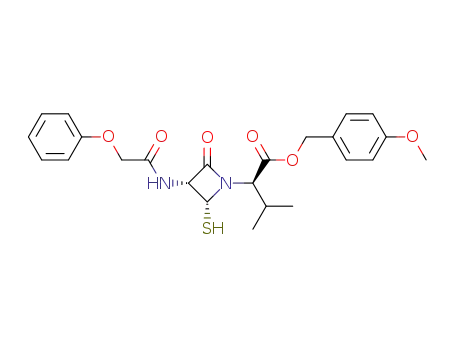 (R)-2-[(2R,3R)-2-Mercapto-4-oxo-3-(2-phenoxy-acetylamino)-azetidin-1-yl]-3-methyl-butyric acid 4-methoxy-benzyl ester
