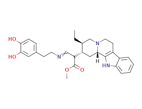 3-[(E)-2-(3,4-Dihydroxy-phenyl)-ethylimino]-2-((2S,3R,12bS)-3-ethyl-1,2,3,4,6,7,12,12b-octahydro-indolo[2,3-a]quinolizin-2-yl)-propionic acid methyl ester