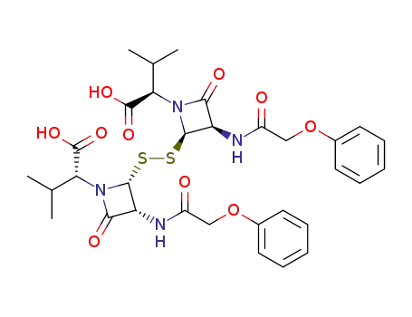 (R)-2-[(2R,3R)-2-[(2R,3R)-1-((R)-1-Carboxy-2-methyl-propyl)-4-oxo-3-(2-phenoxy-acetylamino)-azetidin-2-yldisulfanyl]-4-oxo-3-(2-phenoxy-acetylamino)-azetidin-1-yl]-3-methyl-butyric acid