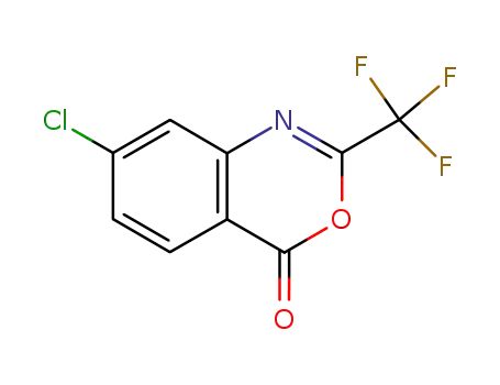 Molecular Structure of 42772-89-4 (4H-3,1-Benzoxazin-4-one, 7-chloro-2-(trifluoromethyl)-)