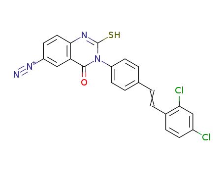 3-{4-[(E)-2-(2,4-Dichloro-phenyl)-vinyl]-phenyl}-2-mercapto-4-oxo-3,4-dihydro-quinazoline-6-diazonium