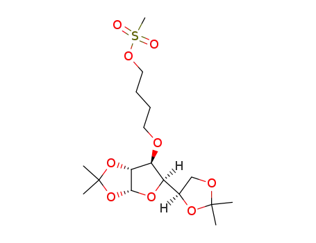 Methanesulfonic acid 4-[(3aR,5R,6S,6aR)-5-((R)-2,2-dimethyl-[1,3]dioxolan-4-yl)-2,2-dimethyl-tetrahydro-furo[2,3-d][1,3]dioxol-6-yloxy]-butyl ester