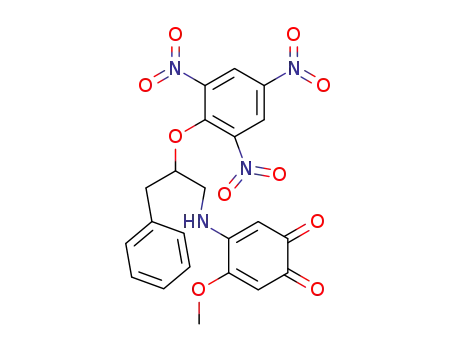 4-Methoxy-5-[3-phenyl-2-(2,4,6-trinitro-phenoxy)-propylamino]-[1,2]benzoquinone