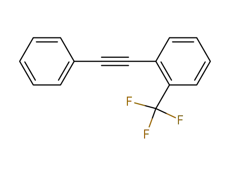 Molecular Structure of 147344-86-3 (Benzene, 1-(phenylethynyl)-2-(trifluoromethyl)-)