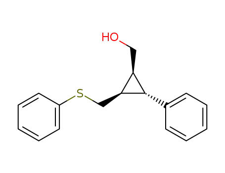 Molecular Structure of 248256-46-4 (Cyclopropanemethanol, 2-phenyl-3-[(phenylthio)methyl]-, (1S,2S,3R)-)