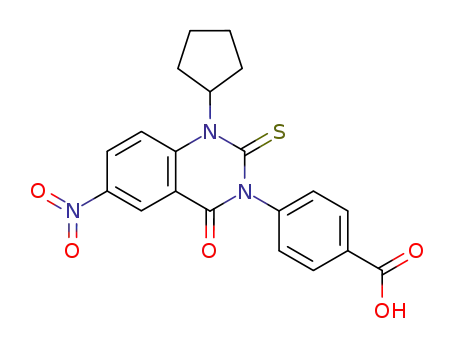 4-(1-cyclopentyl-6-nitro-4-oxo-2-thioxo-1,4-dihydro-2H-quinazolin-3-yl)-benzoic acid