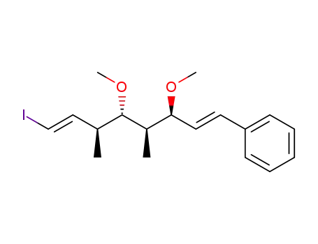 Molecular Structure of 387821-97-8 (Benzene,
[(1E,3S,4R,5S,6S,7E)-8-iodo-3,5-dimethoxy-4,6-dimethyl-1,7-octadien
yl]-)