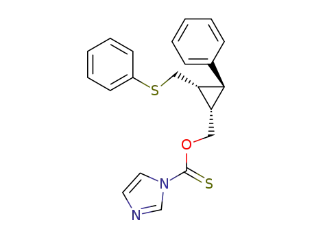 Imidazole-1-carbothioic acid O-((1S,2S,3R)-2-phenyl-3-phenylsulfanylmethyl-cyclopropylmethyl) ester