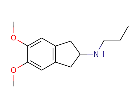 Molecular Structure of 162751-96-4 (1H-Inden-2-amine, 2,3-dihydro-5,6-dimethoxy-N-propyl-)