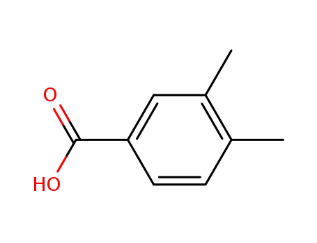 Molecular Structure of 619-04-5 (3,4-Dimethylbenzoic acid)