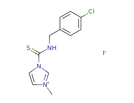 3-(4-chloro-benzylthiocarbamoyl)-1-methyl-3H-imidazol-1-ium; iodide
