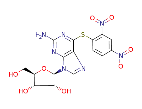 (2R,3R,4S,5R)-2-[2-Amino-6-(2,4-dinitro-phenylsulfanyl)-purin-9-yl]-5-hydroxymethyl-tetrahydro-furan-3,4-diol
