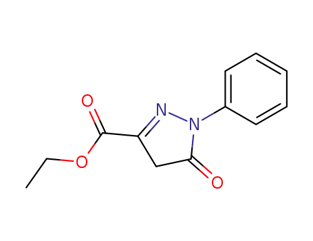 Molecular Structure of 89-33-8 (Ethyl 5-oxo-1-phenyl-2-pyrazoline-3-carboxylate)