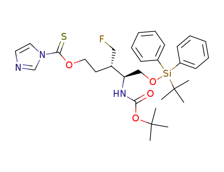 (3S,4S)-O-(4-tert-butoxycarbonylamino-5-tert-butyldiphenylsilyloxy-3-fluoromethylpentyl)-1H-imidazole-1-carbothioate