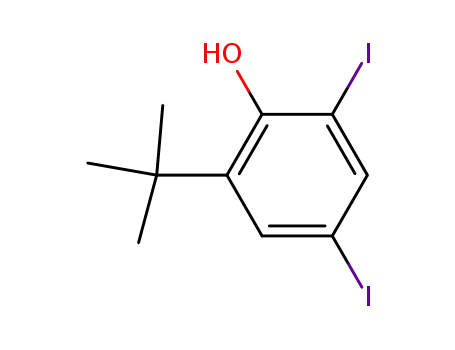 Molecular Structure of 60803-26-1 (2-(tert-butyl)-4,6-diiodophenol)