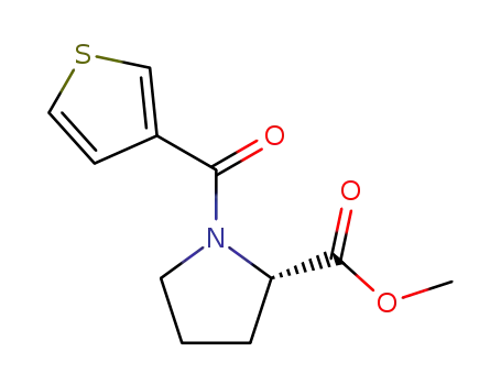 Molecular Structure of 849795-61-5 (L-Proline, 1-(3-thienylcarbonyl)-, methyl ester)