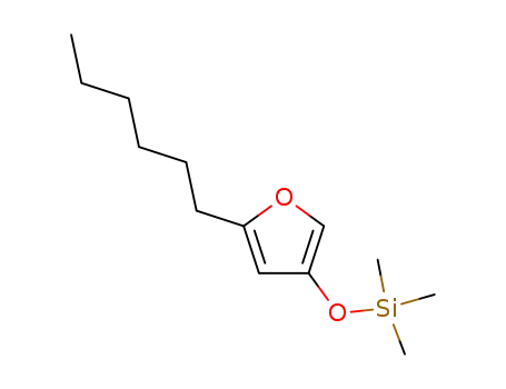 Molecular Structure of 845960-16-9 (Silane, [(5-hexyl-3-furanyl)oxy]trimethyl-)