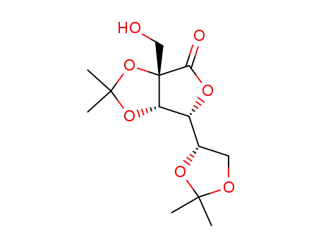Molecular Structure of 64487-91-8 (2C-Hydroxymethyl-2,3:5,6-di-O-isopropylidene-L-gulono-1,4-lactone)