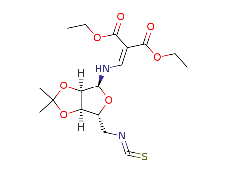 5-deoxy-N-(2,2-diethoxycarbonylvinyl)-2,3-O-isopropylidene-5-isothiocyanato-α-D-ribofuranosylamine