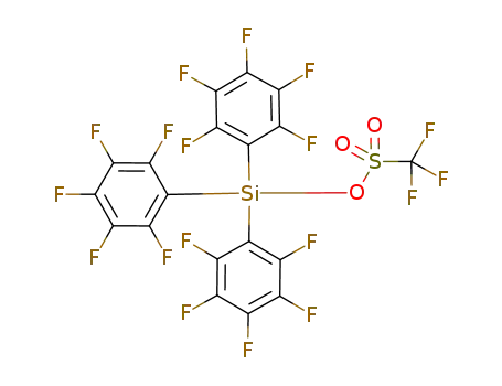Molecular Structure of 844504-52-5 (Methanesulfonic acid, trifluoro-, tris(pentafluorophenyl)silyl ester)