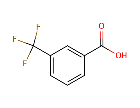 Molecular Structure of 454-92-2 (3-(Trifluoromethyl)benzoic acid)