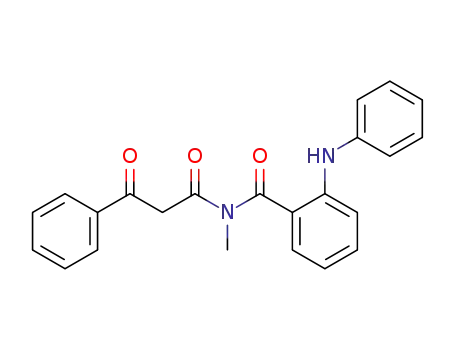 Molecular Structure of 114515-02-5 (Benzenepropanamide, N-methyl-b-oxo-N-[2-(phenylamino)benzoyl]-)