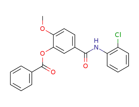 Molecular Structure of 155997-12-9 (Benzamide, 3-(benzoyloxy)-N-(2-chlorophenyl)-4-methoxy-)