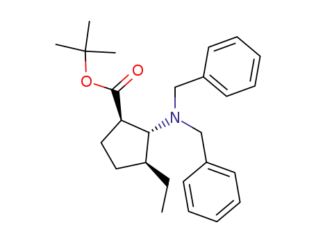 tert-butyl (1SR,2SR,3RS)-3-ethyl-2-(N,N-dibenzylamino)-cyclopentane-1-carboxylate
