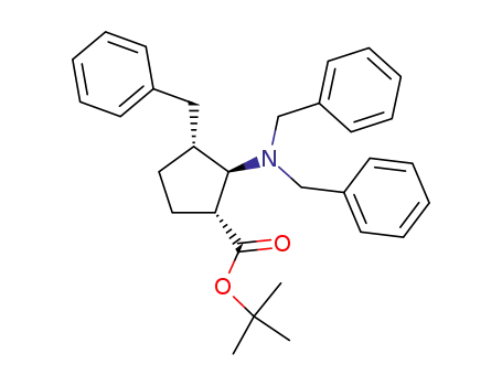 tert-butyl (1SR,2SR,3RS)-3-benzyl-2-(N,N-dibenzylamino)-cyclopentane-1-carboxylate