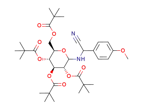 4-methoxy-N-(2,3,4,6-tetra-O-pivaloyl-D-glucopyranosyl)phenylglycinonitrile